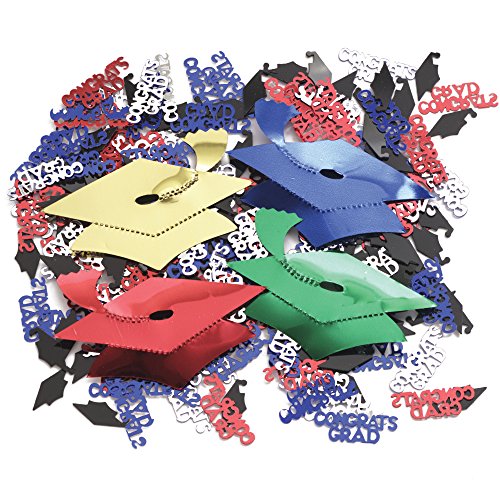 Creative Converting Graduation Caps Confetti Plus, Multicolor