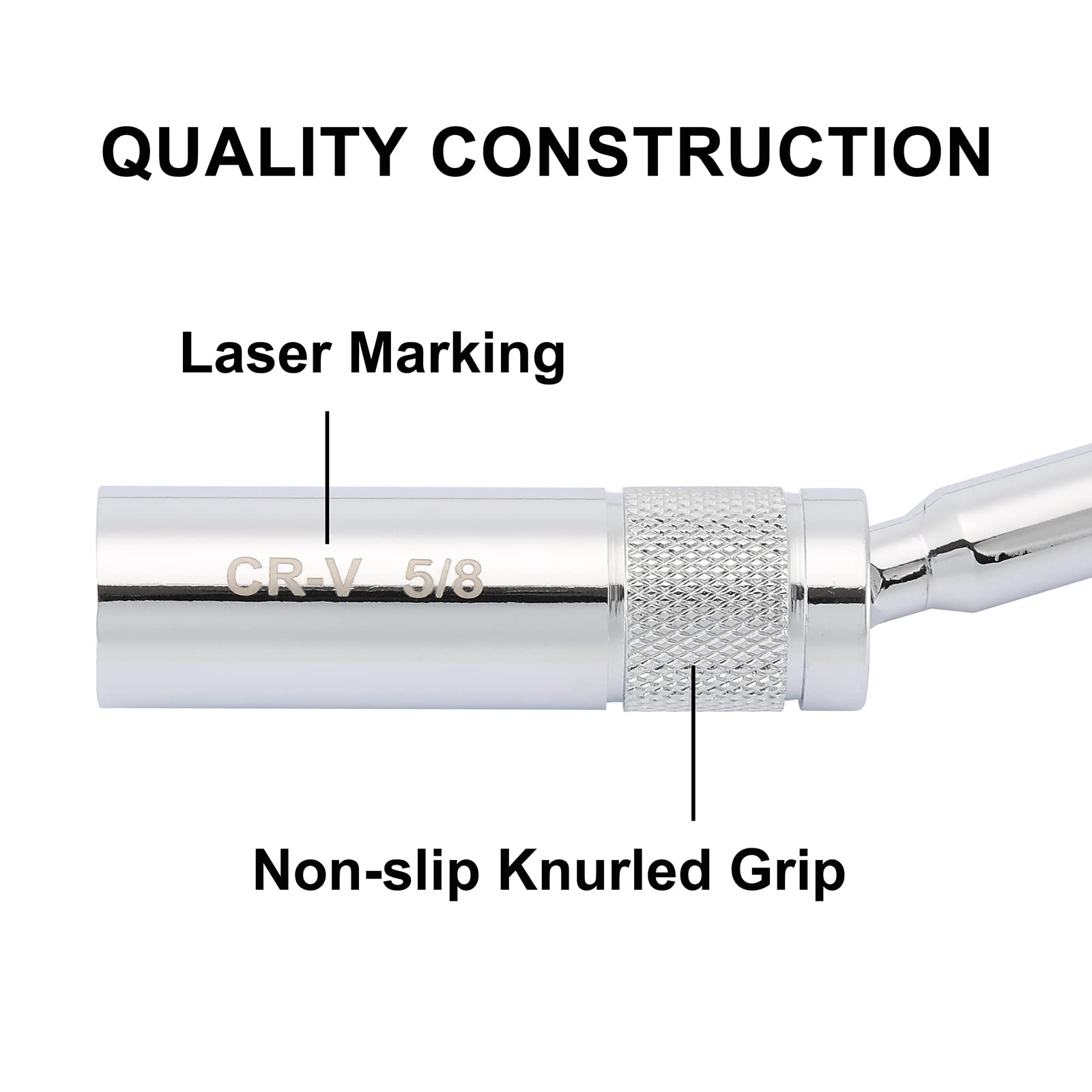 Mayouko - 6 sztuk 12-punktowych 12-punktowych cienkościennych magnetycznych świec zapłonowych 1 mm 14 mm 9/16" 5/8" 13/16 cala 13/16 cala