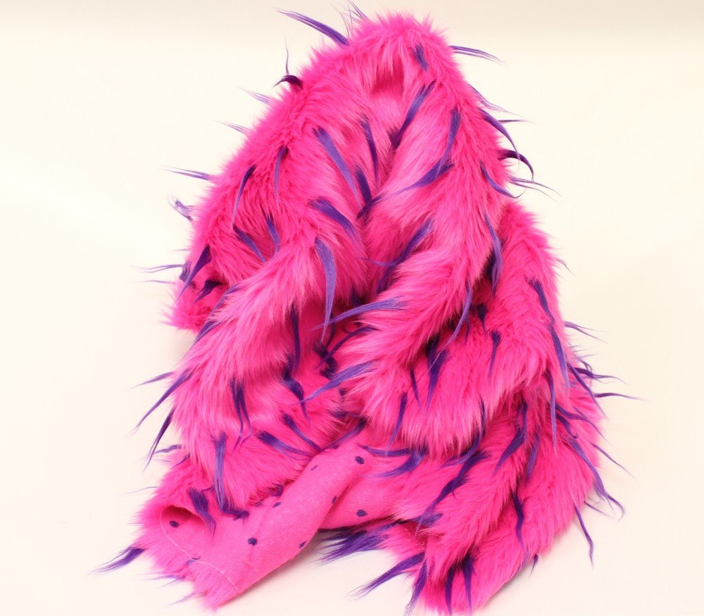 Amazon.com: 2 Tone Spike Faux/Fake Fur Fuchsia Purple Fabric / 60