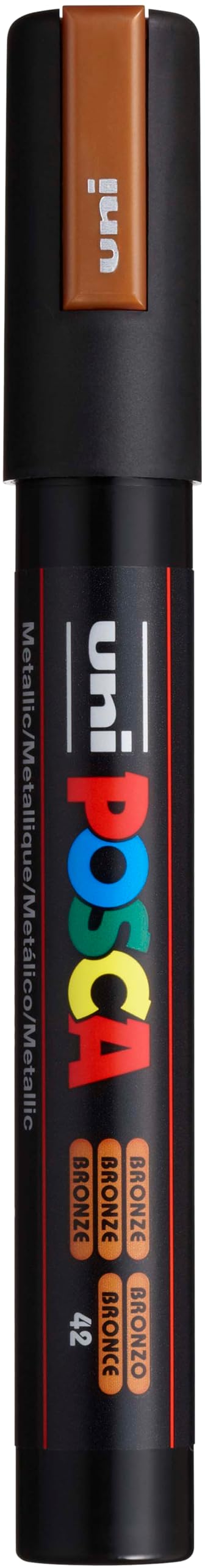uni-​ball 182583 - Marcador POSCA con punta redonda mediana, bronce
