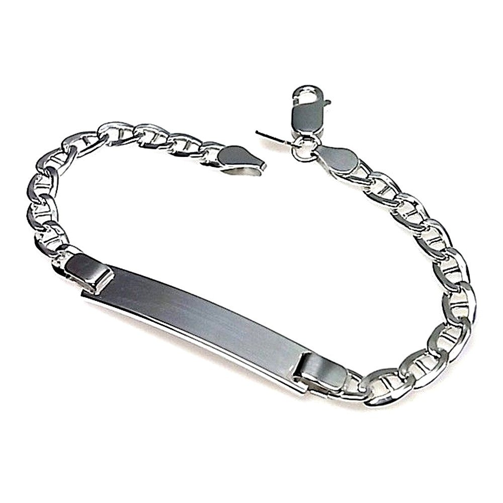 Bracciale rigido con ancora cava liscia in argento sterling 925 m [AB0520]