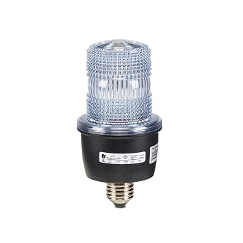 Federal Signal LP3E-120C Streamline Low Profile Strobe Light, 120 VAC, Edison A-19 Screw-in Base, Clear