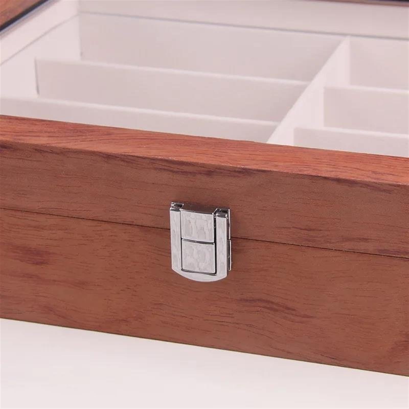 Schmuckaufbewahrung Vintage Holz Brillen Aufbewahrungsbox Holz Schmuck Sonnenbrille Brillen Brillen Vitrine Halter Organizer Geschenkbox Schmuckbox Schmuckkästchen Klein(B)
