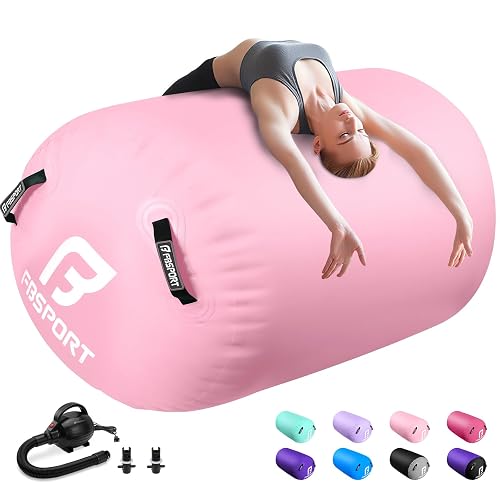 FBSPORT Air Roller Gymnastics Barrel, Inflatable Gymnastics Air Roller Inflatable Air Gymnastics Mat for Yoga Cheerleading Training Home Outdoor Indoor Use
