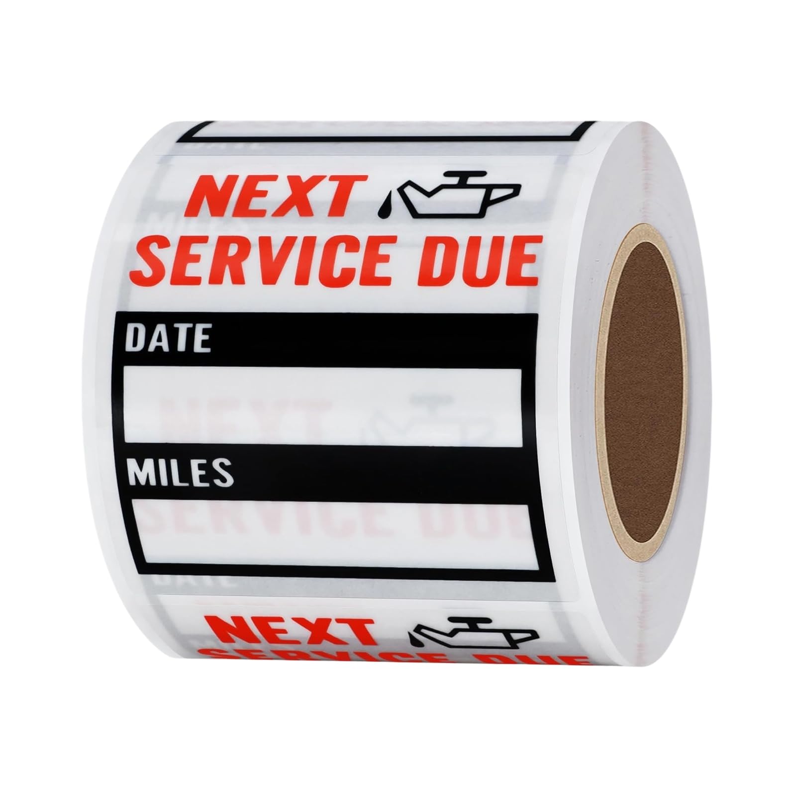 100Pcs Oil Change Stickers Service Reminder Labels Oil Change Reminder Stickers Clear Next Service Due Labels for Auto Vehicle Windshield 2 x 2 Inch, 1 Roll