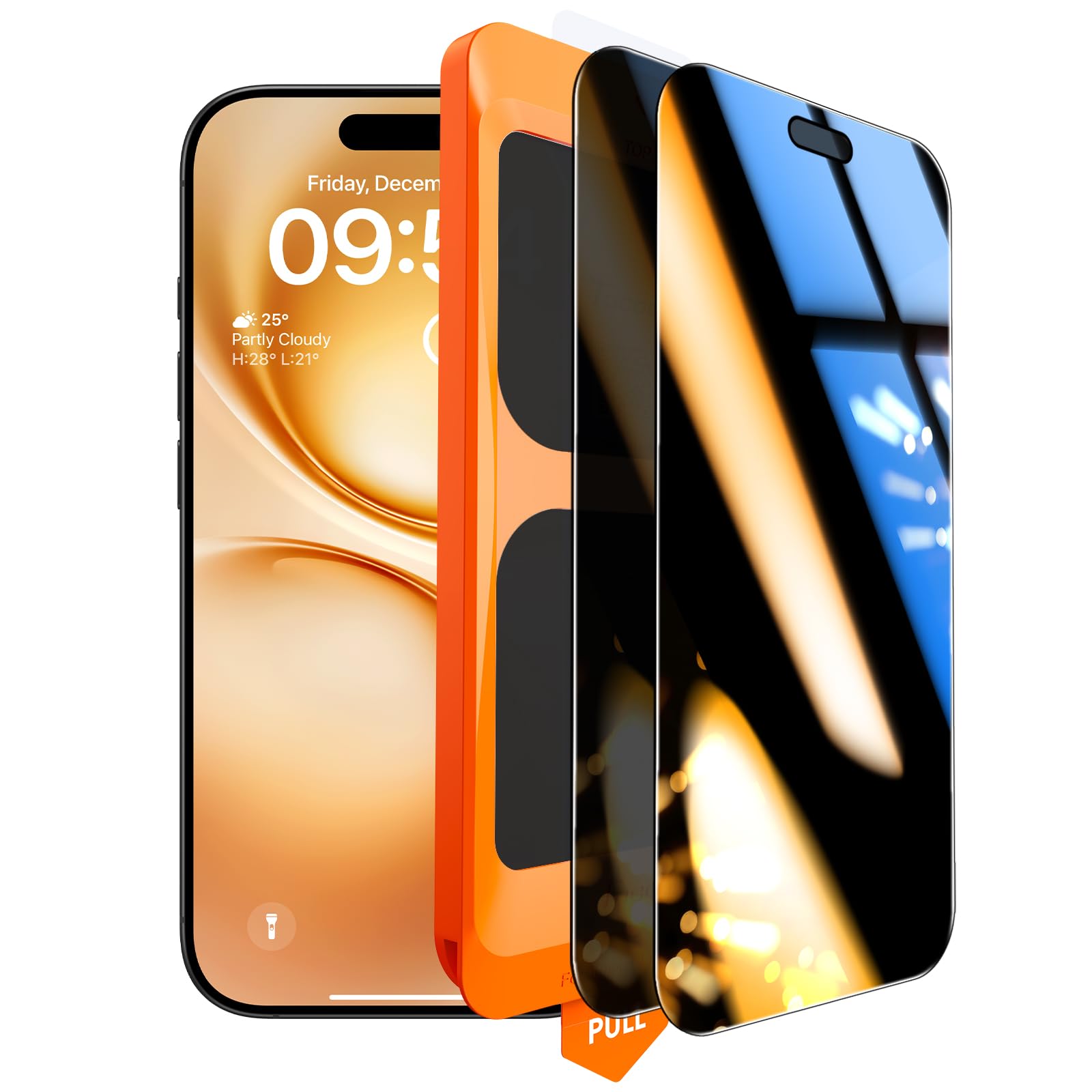 TOCOL Privacy Pellicola per iPhone 18 Pro Max, Facile Installazione | Vetro temperato 9H, Senza Bolle, Grado Militare Antisfondamento e Antigraffio, Copertura Completa, Compatibile Cover, 2 Pezzi