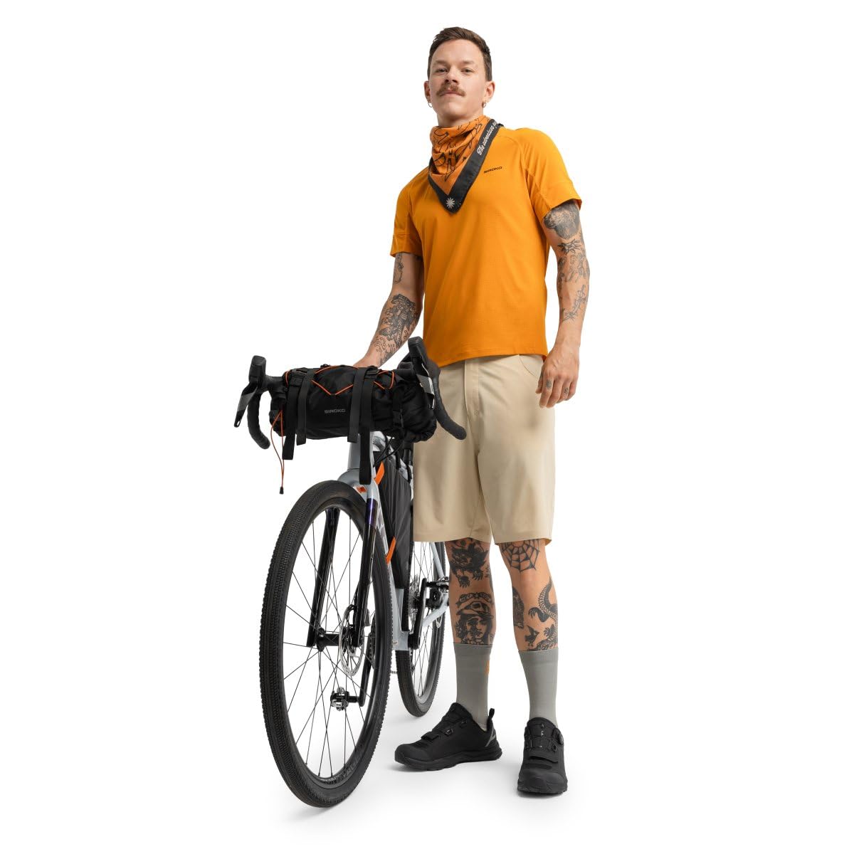 SIROKO - Maglia Tecnica a Maniche Corte da Bikepacking Pilgrim Orange