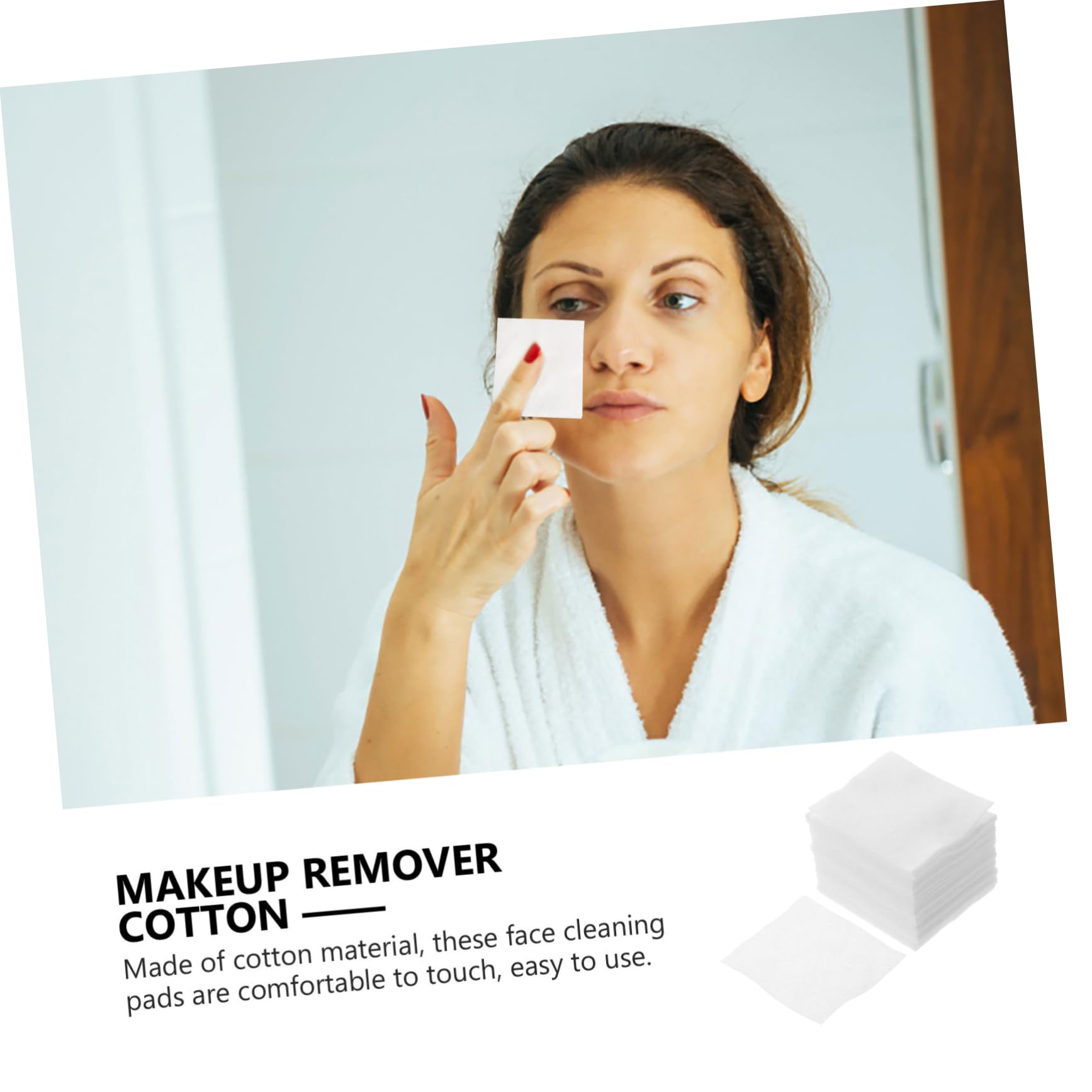 IWOWHERO Cosmetic Cotton Nail Polish Remover Pad 1000pcs Thin Rounds for Makeup Remove Random Style