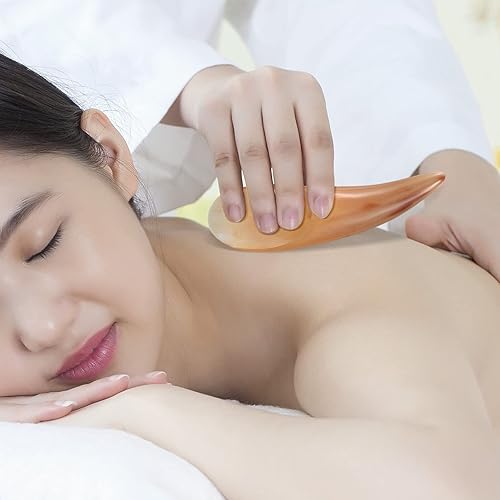 Miniatura 8 de Herramienta de raspado Gua Sha, raspadores de masaje, cuerno de buey, herramienta de masaje de raspado Gua Sha, gran herramienta de movilización de