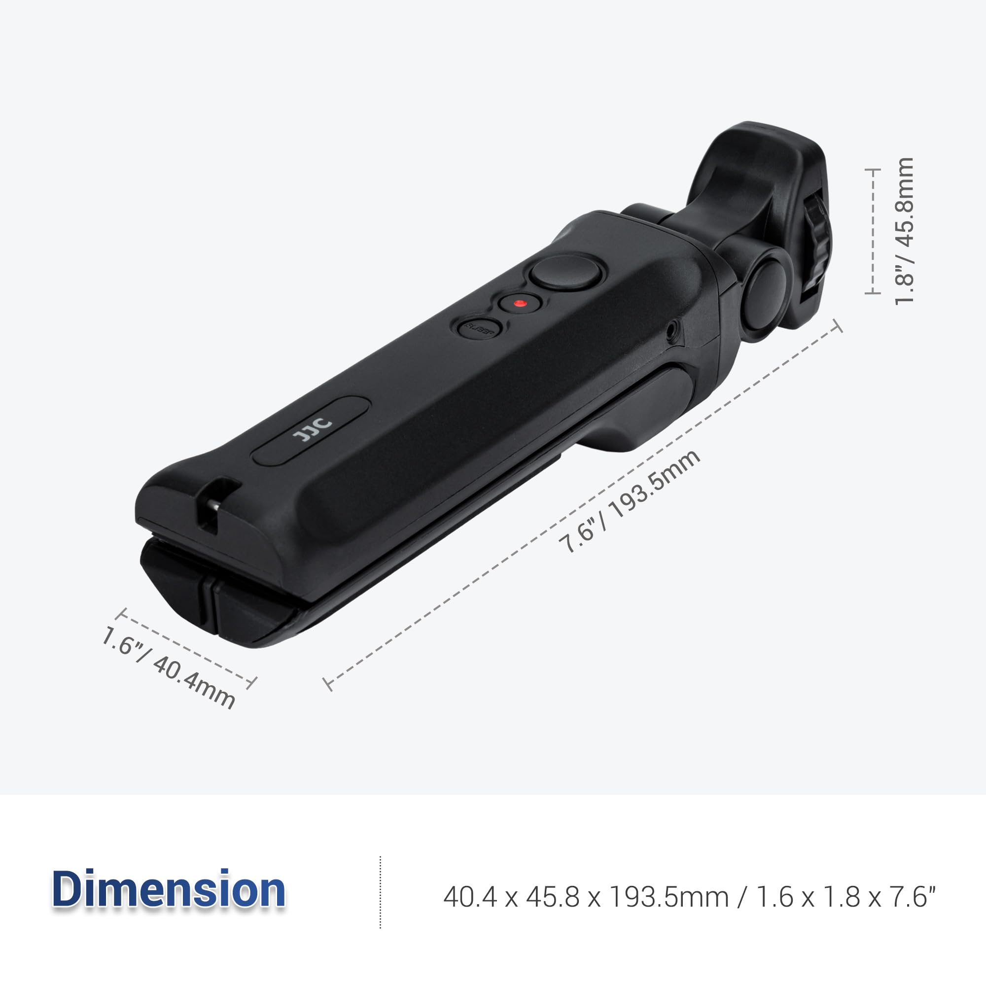 JJC Remote Shooting Grip Travel Desk Tripod for Panasonic G100D S9 Cameras Selfies Vlogging Replace DMW-SHGR2