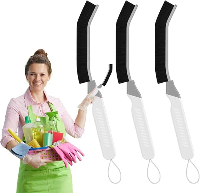 Cleangor Crebrush Crevice Cleaning Brush, Brush for Cleaning Small Crevices, Cleaning Brushes for Bathroom, Shower, Kitchen, Toilet, Crebrush A3