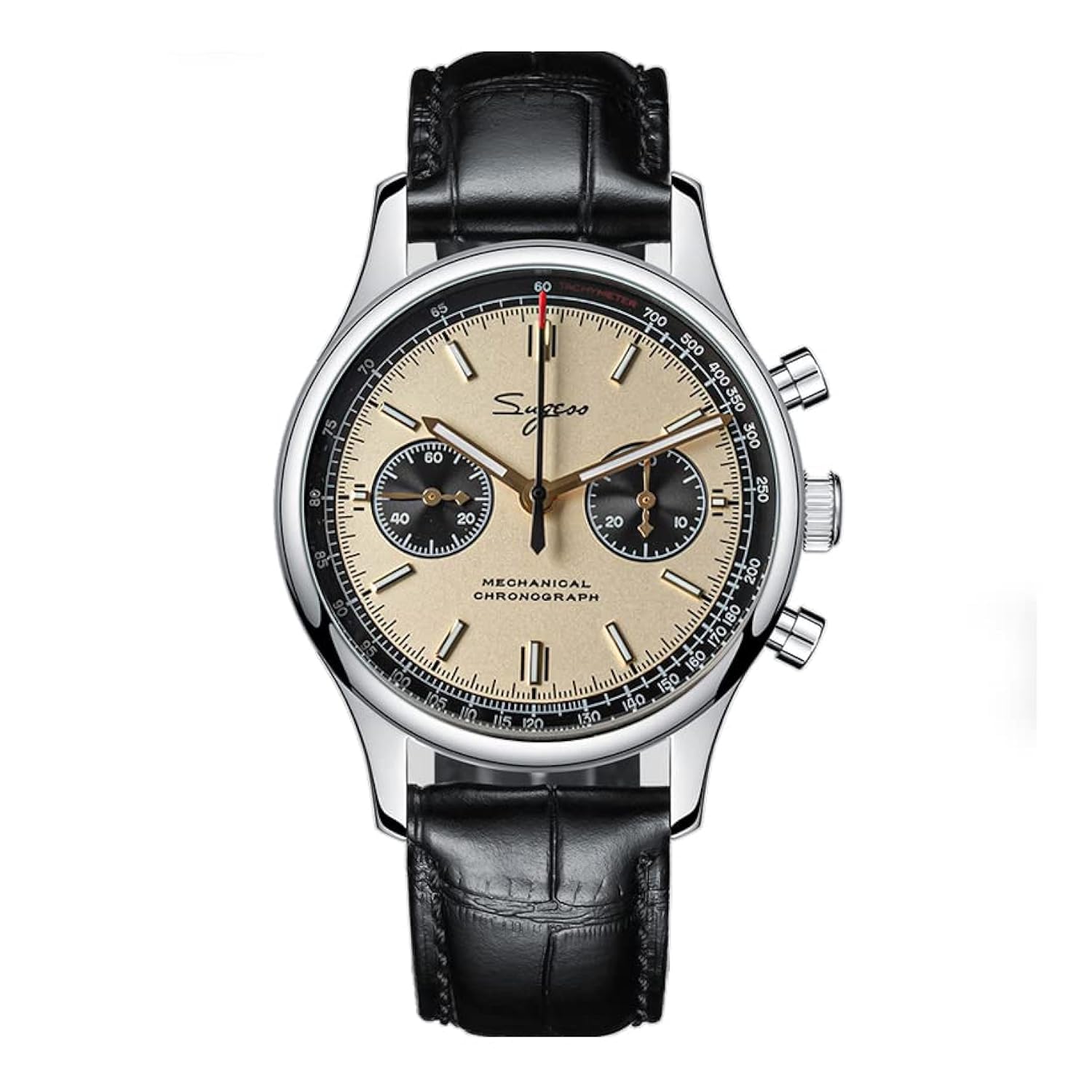 1963 Chronograph Mechanical Seagull ST1901 Movement Pilot Watch Men 38mm 40mm Sapphire Glass Mens Watches 2021 montre Homme, 40mm champagne, Chronograph,Mechanical