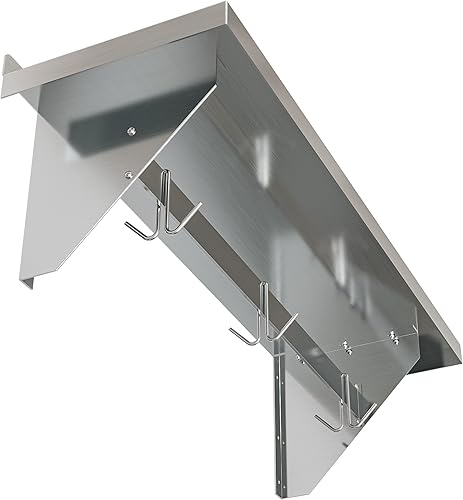 Vista 5 de KoolMore Estante organizador comercial de pared de 36 pulgadas con 3 ganchos de almacenamiento extraíbles para ollas y sartenes, soporte