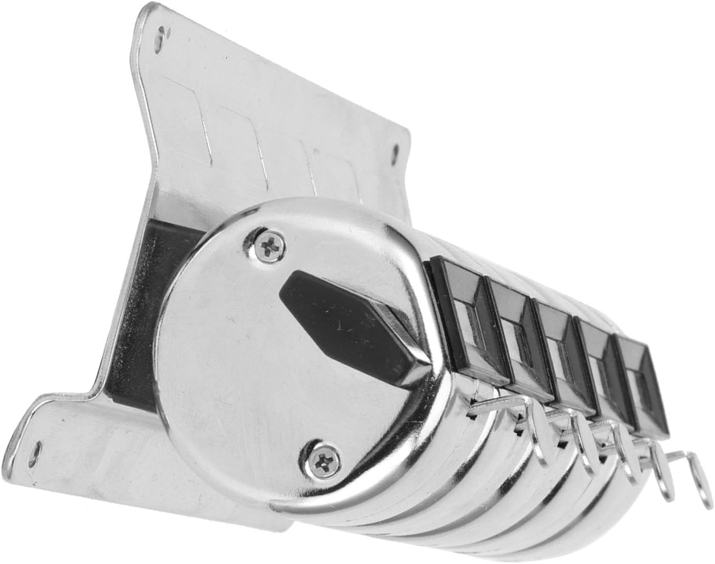 Mechanical Counter 4 - Digit Stainless Steel | Manual Clicker Tally Counter for People Counting/Factory Statistics/Inventory Tracking | 0-9999 Range, 5 Units, Robust Metal