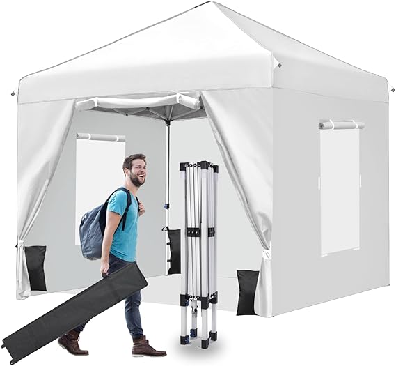 Nianles 8X8 Pop Up Canopy Tent with 4 Removable Sidewalls