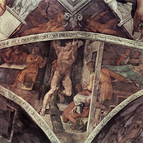 Cuadro de la Capilla Sixtina Sección 20, Miguel Ángel, impresión mate mediana