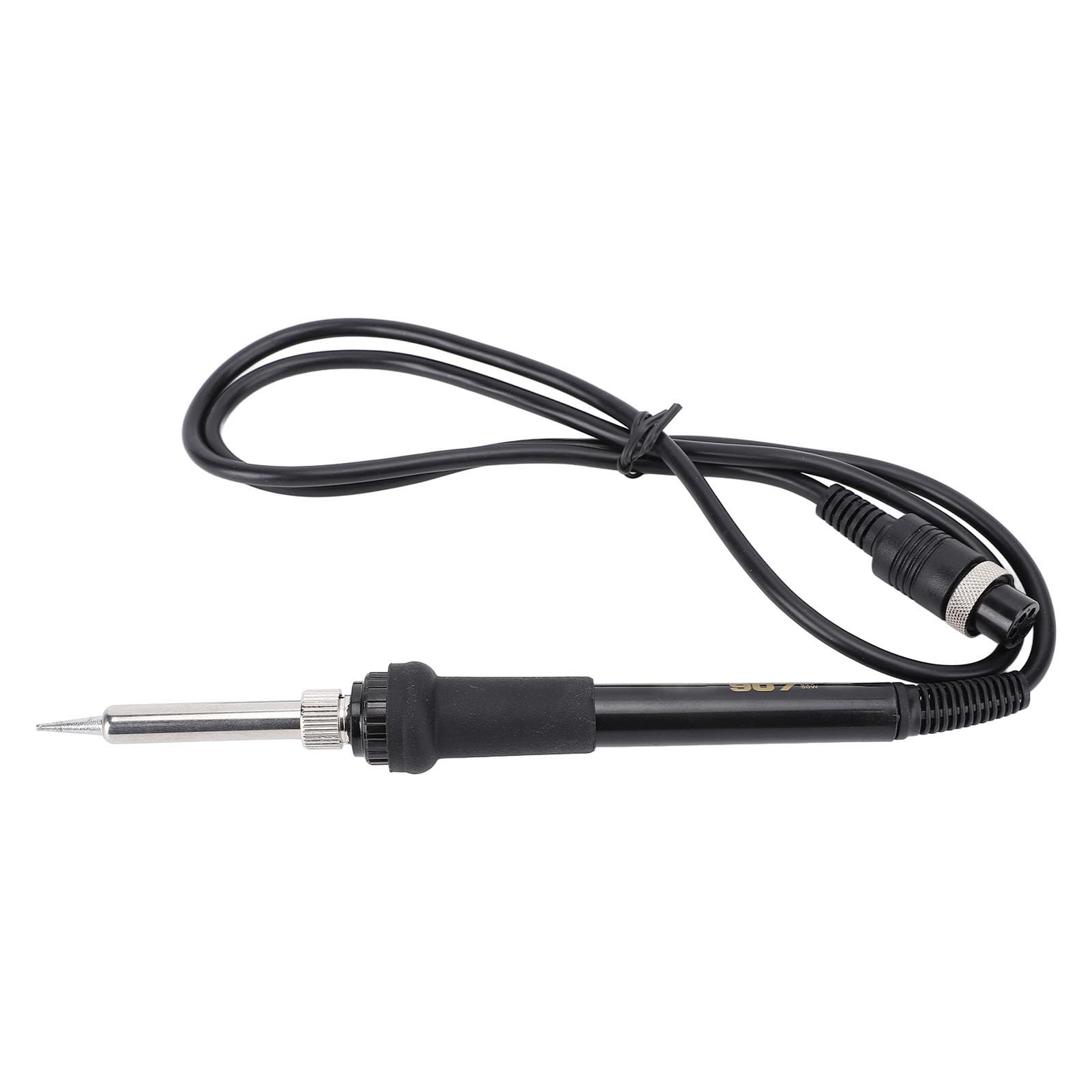 1PC Soldering Station Iron Handle Replacement, 50W 24V Silicone Aluminum Soldering Station Replacement Pencil Welding Tool with 5 Holes