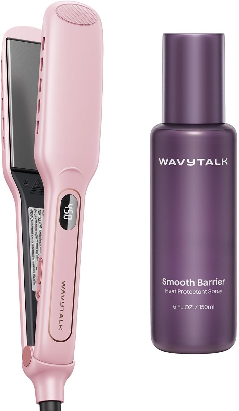 Wavytalk Vent Sesh Flat Iron and Heat protectant Spray for Hair 5 Fl Oz