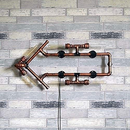 GLXLSBZ Wall Lighting Fixture 6-Lights Industrial Steam Punk Wall Light Antique Metal Wall Lantern Water Pipe Style Retro Wall Mount (Home Lighting) steampunk buy now online GLXLSBZ Wall Lighting Fixture 6-Lights Industrial Steam Punk Wall Light Antique Metal Wall Lantern Water Pipe Style Retro Wall Mount (Home Lighting) steampunk buy now online