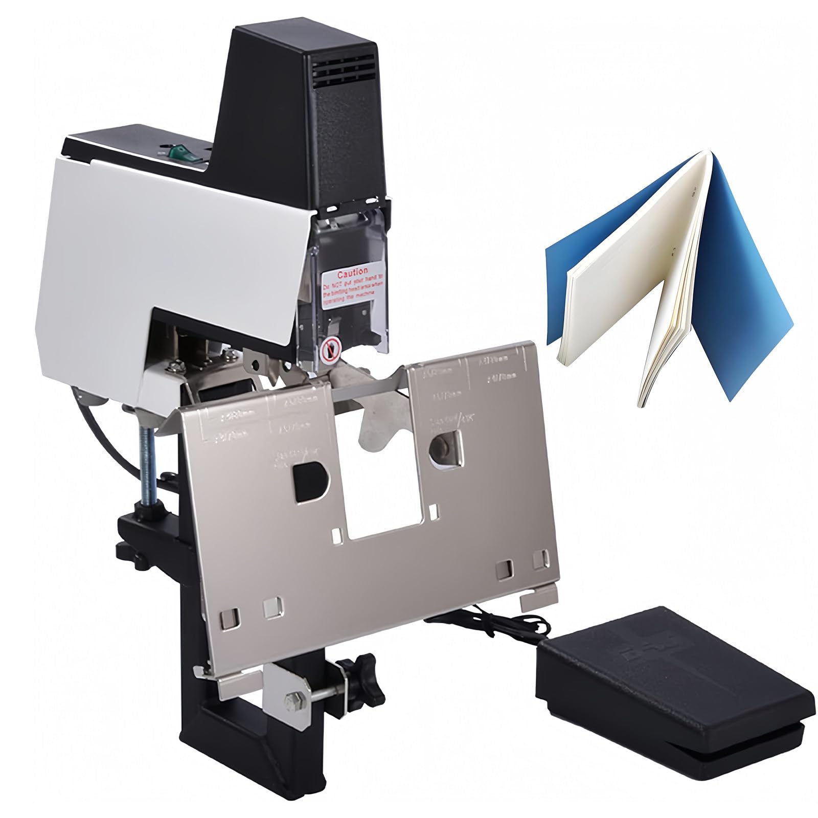 Automatic Electric Stapler with Foot Pedal for Heavy Duty Book Binding, Dual Use for Flat and Saddle Binding, Ideal for Office Use