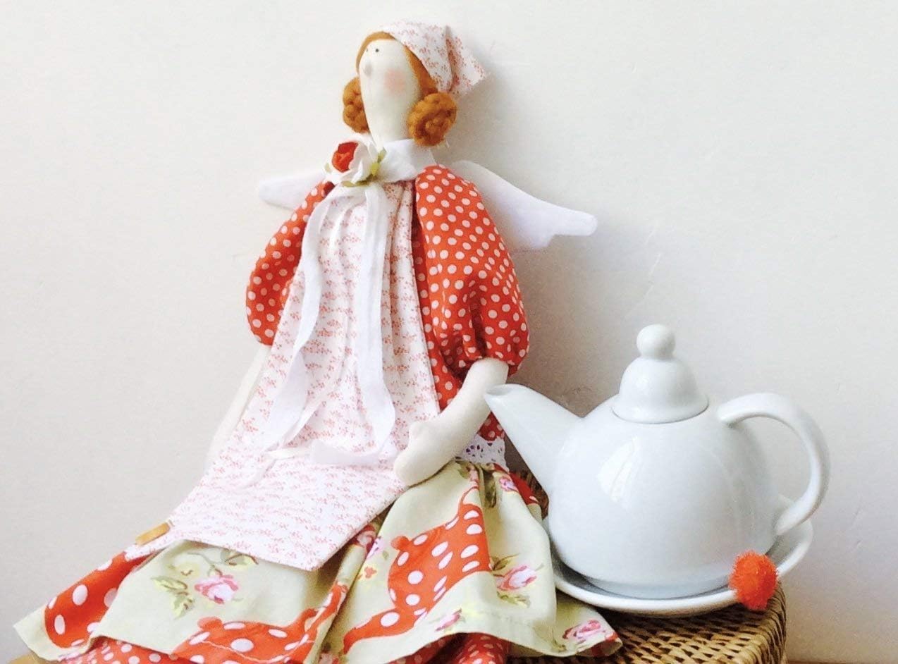 Handmade Decoration Doll Tilda Angel of Home Cosiness and Bakery