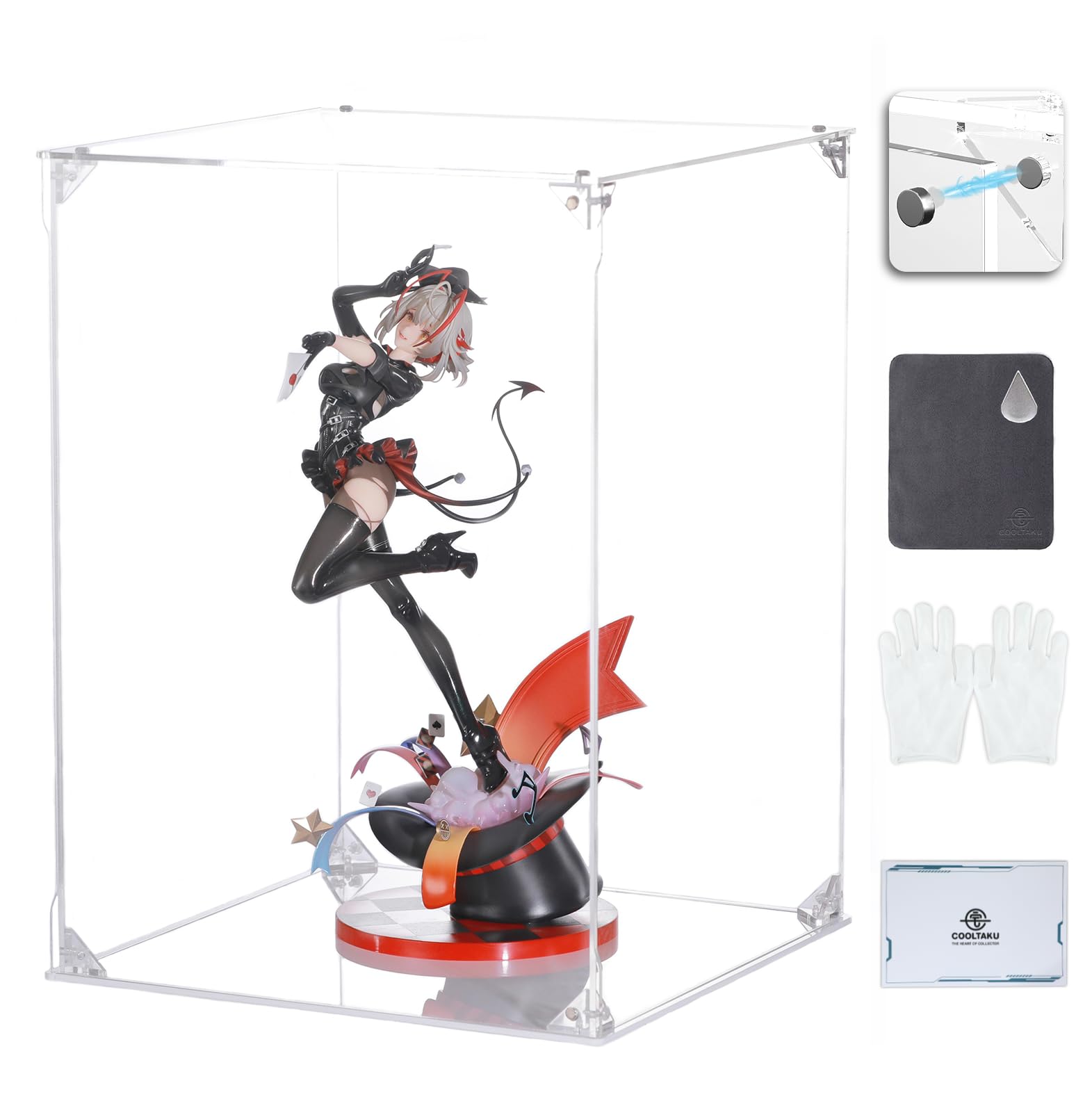 Amazon.co.jp: COOLTAKU フィギュアケース アクリル UVカット 白い台座
