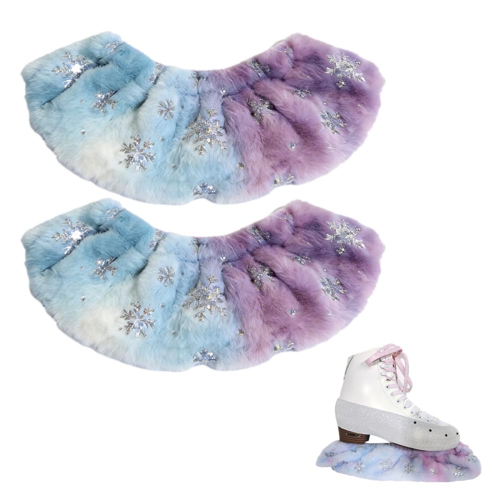 MiOYOOW 1 Paire de Protège-Lames de Patins à Glace, Couvre Lames de Patins à Glace Élastiques, Housse de Protection Absorbants et Légers Adaptés pour Le Hockey et Le Patinage Artistique