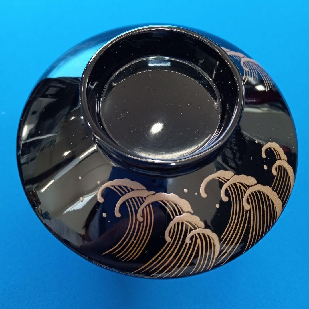 懐石道具 木朱塗 箸洗 5客揃 竹蒔絵 内黒 竹形 小吸物椀 和食器