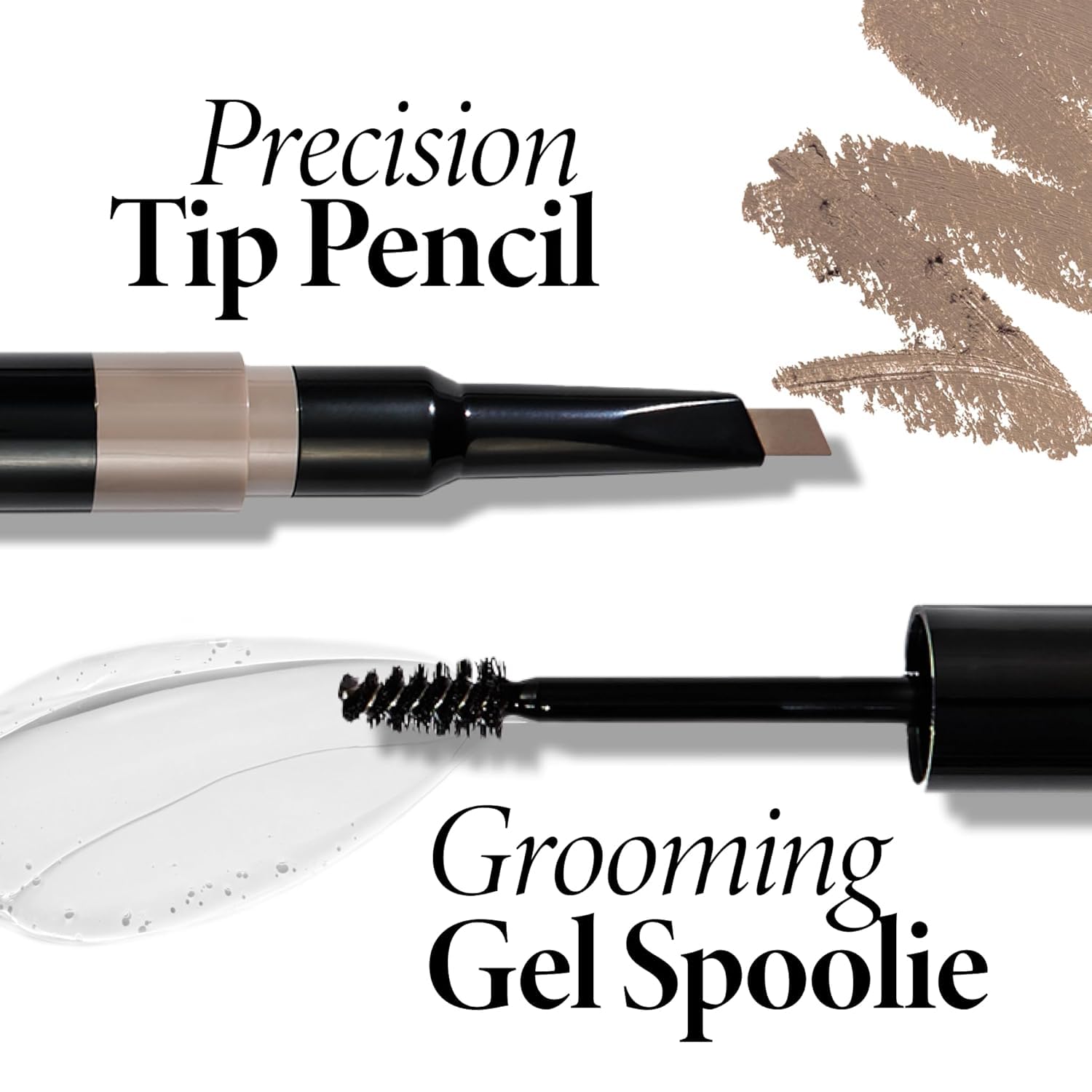LAURA GELLER NEW YORK Sculpt-n-Stay Waterproof Brow Pencil & Gel- Dark Brown