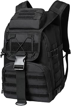 Tactical Backpack 35L Waterproof Backpack for Travelling Tool Backpack Mens Rucksack for Men Military Backpack Hiking Backpack Black