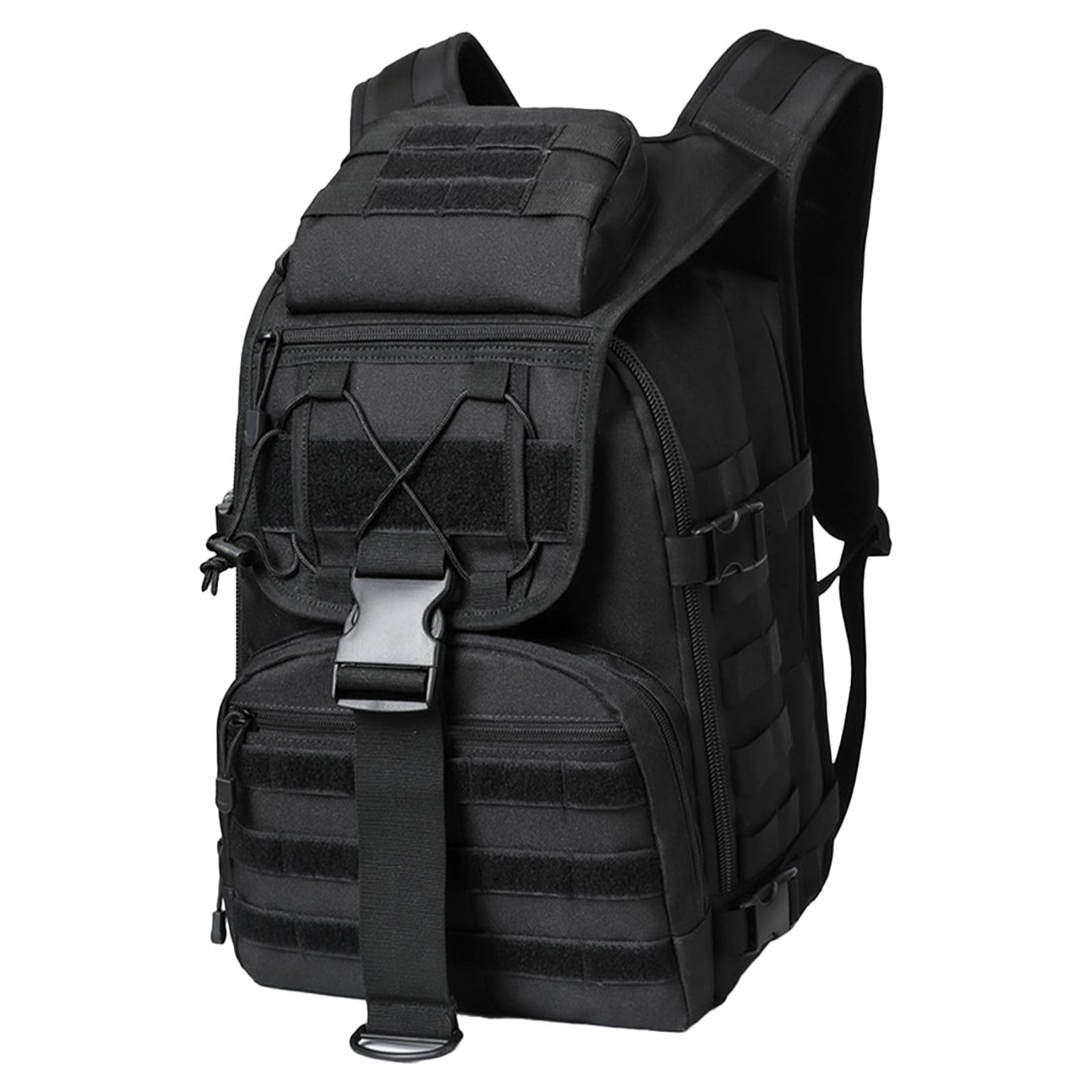 CINGHI LUSSO Tactical Backpack 35L Waterproof Backpack for Travelling Tool Backpack Mens Rucksack for Men Military Backpack Hiking Backpack (Black)