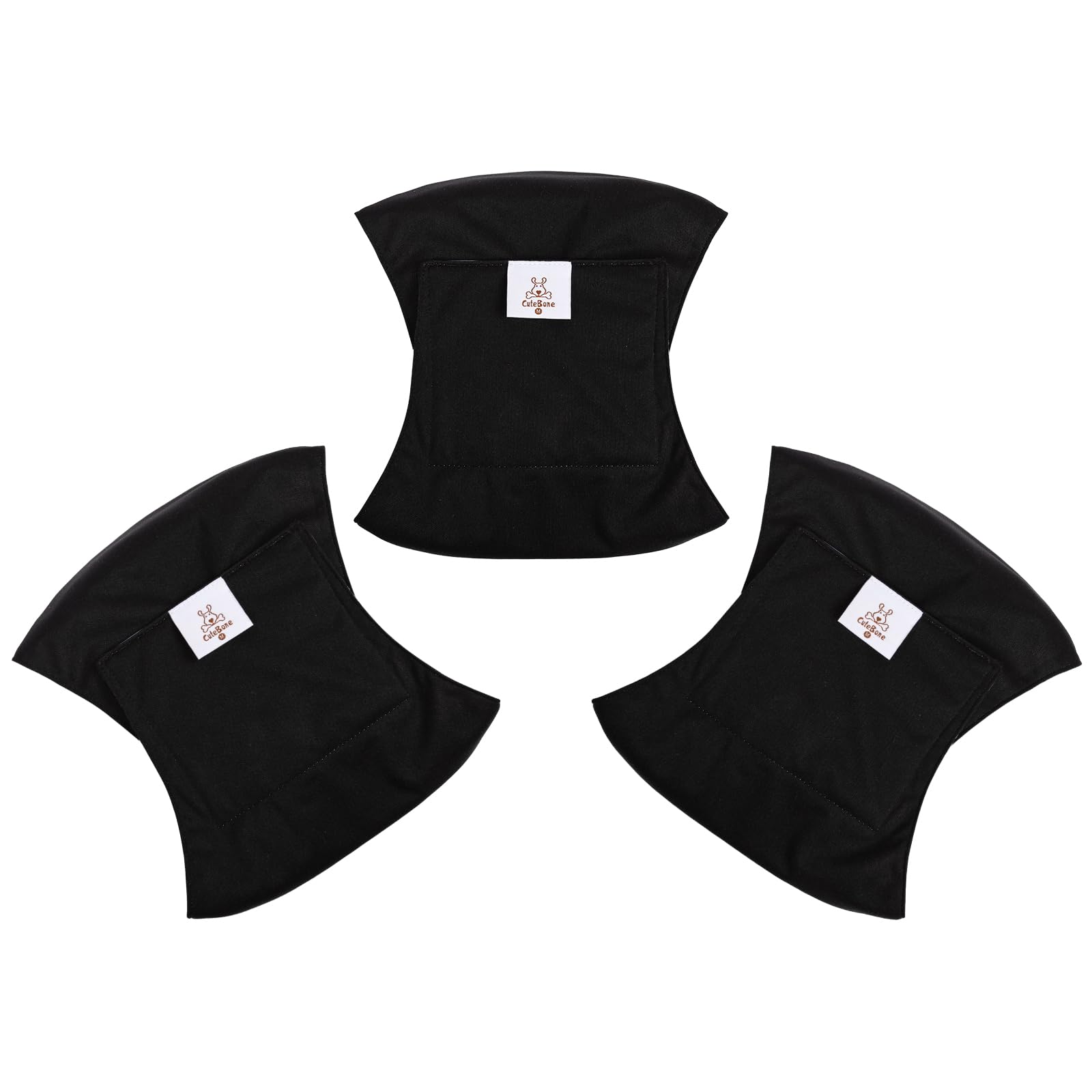 CuteBone Hundewindeln männliche waschbare Bauchband für männliche Hunde Wraps 3pcs a Pack DM44L-DE