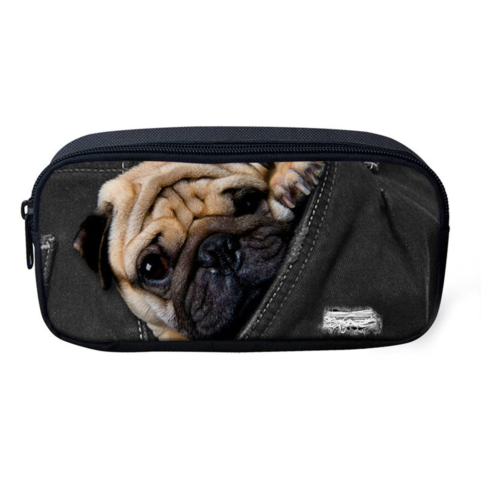 Belidome Pug Dog Kids Pencil Case Soft School Stationery for Boys Girls Bag — image 1