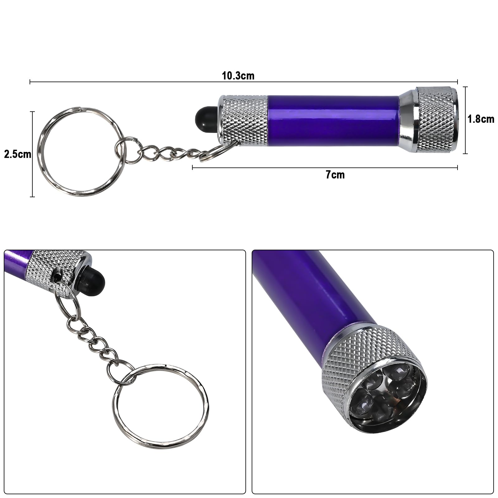 GODLGE 12 Mini Torce LED Portachiavi Bambini, Torce Elettrica Portatile Campeggio Escursioni Caccia Zaino In Spalla Pesca Gadget Compleanno Bambini