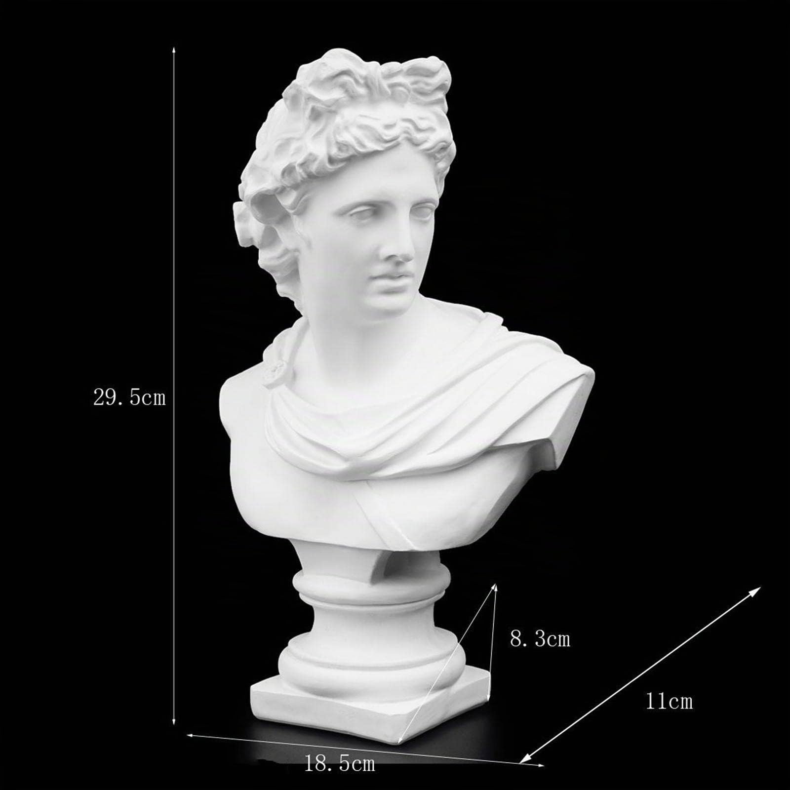 predolo Mitología Apolo Busto Estatua Resina Boceto Yeso Escultura Arte Artesanía