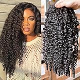 YMS 3C4A Burmese Curly Human Hair Bundles 14 16 18 Inch 3 Curly Bundles Human Hair Unprocessed Burmese Raw Hair Extension Real Human Hair 16A Natural Color Sew In Weft Extensions