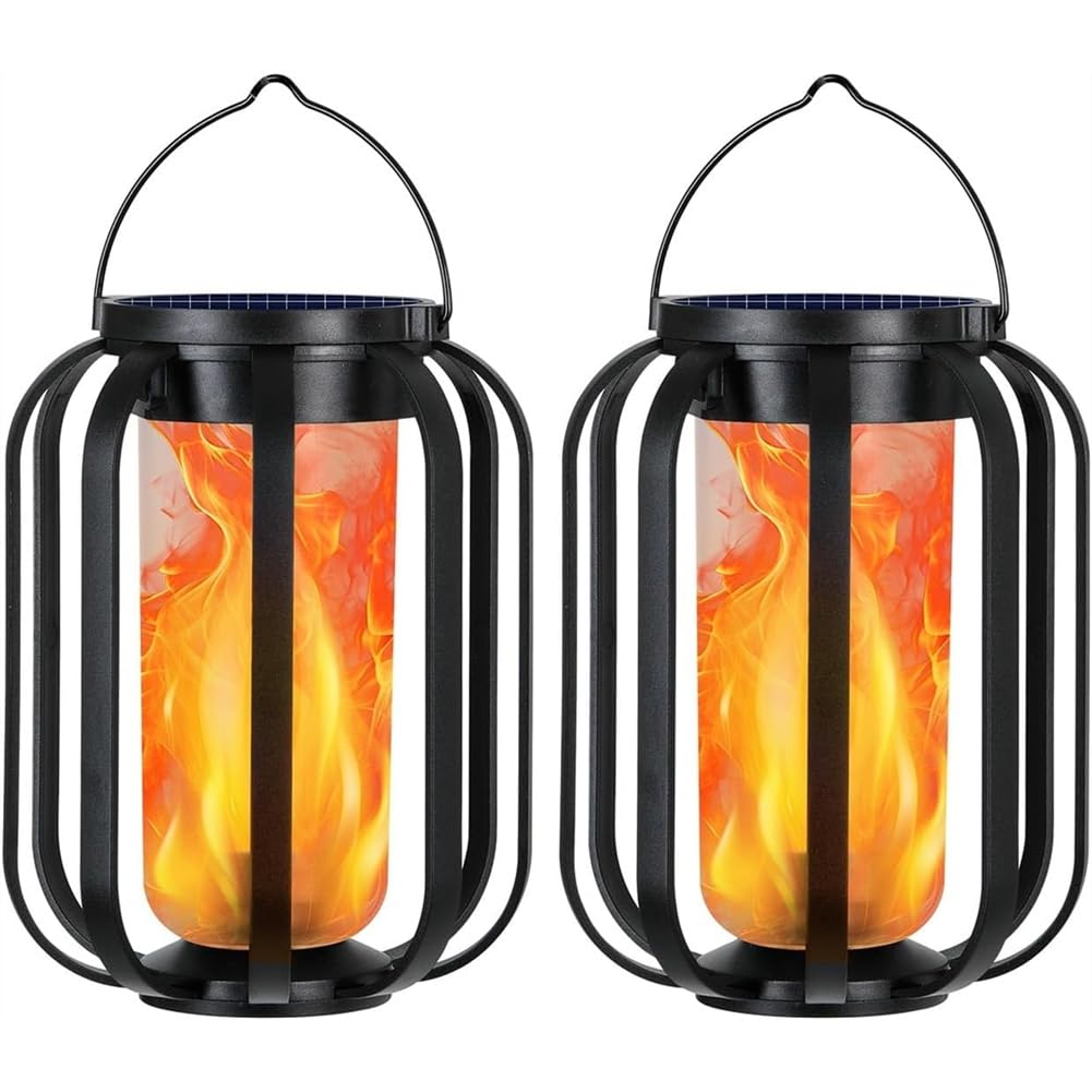 UDSKNV[KSL Outdoor Lights Solar Power Lantern Flame Solar Lights Outdoor Solar Lanterns Outdoor