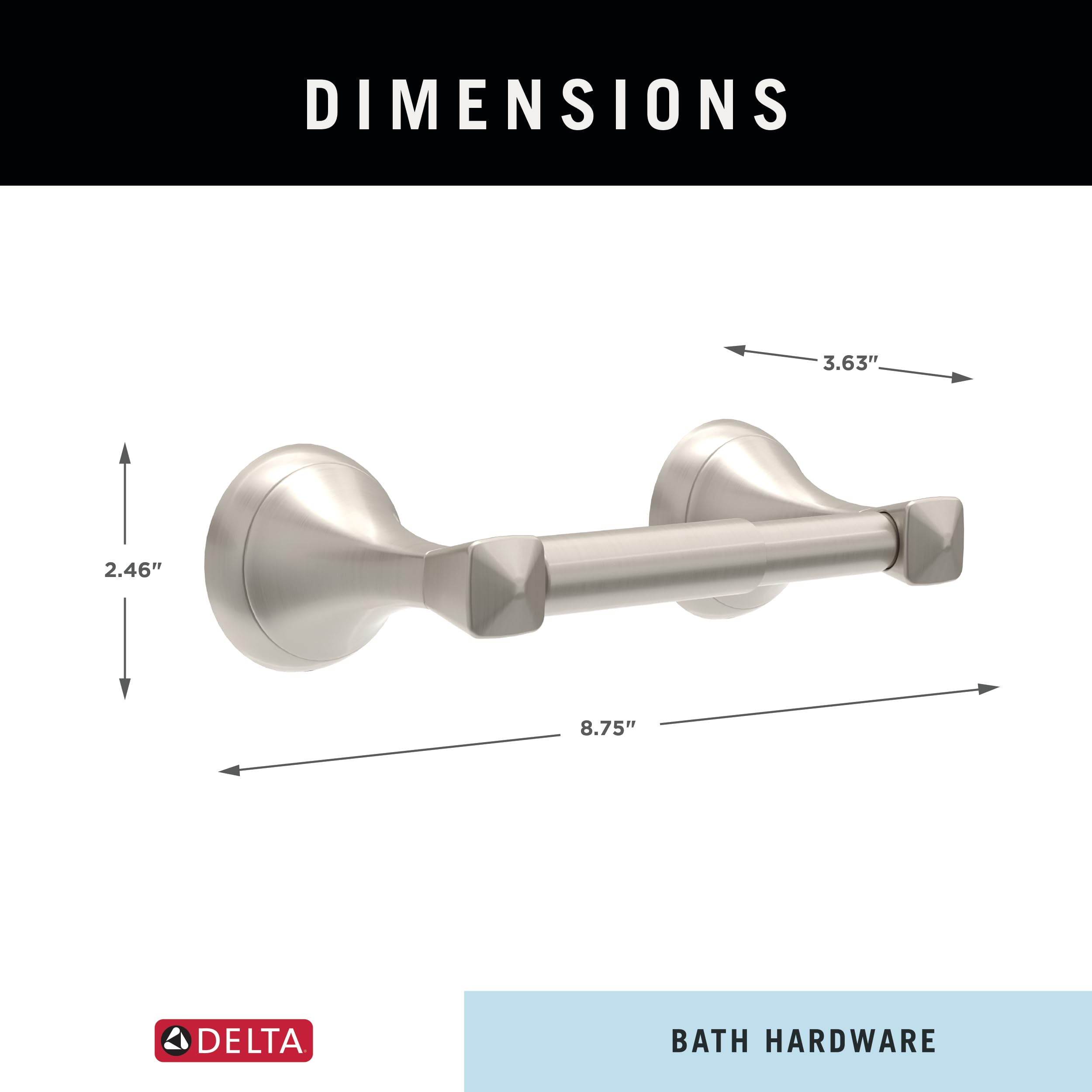 Delta Toilet Paper Holder | Spring Loaded | Brushed Nickel | Wall Mount | EsatoBathroom Accessories — Amazon image 7