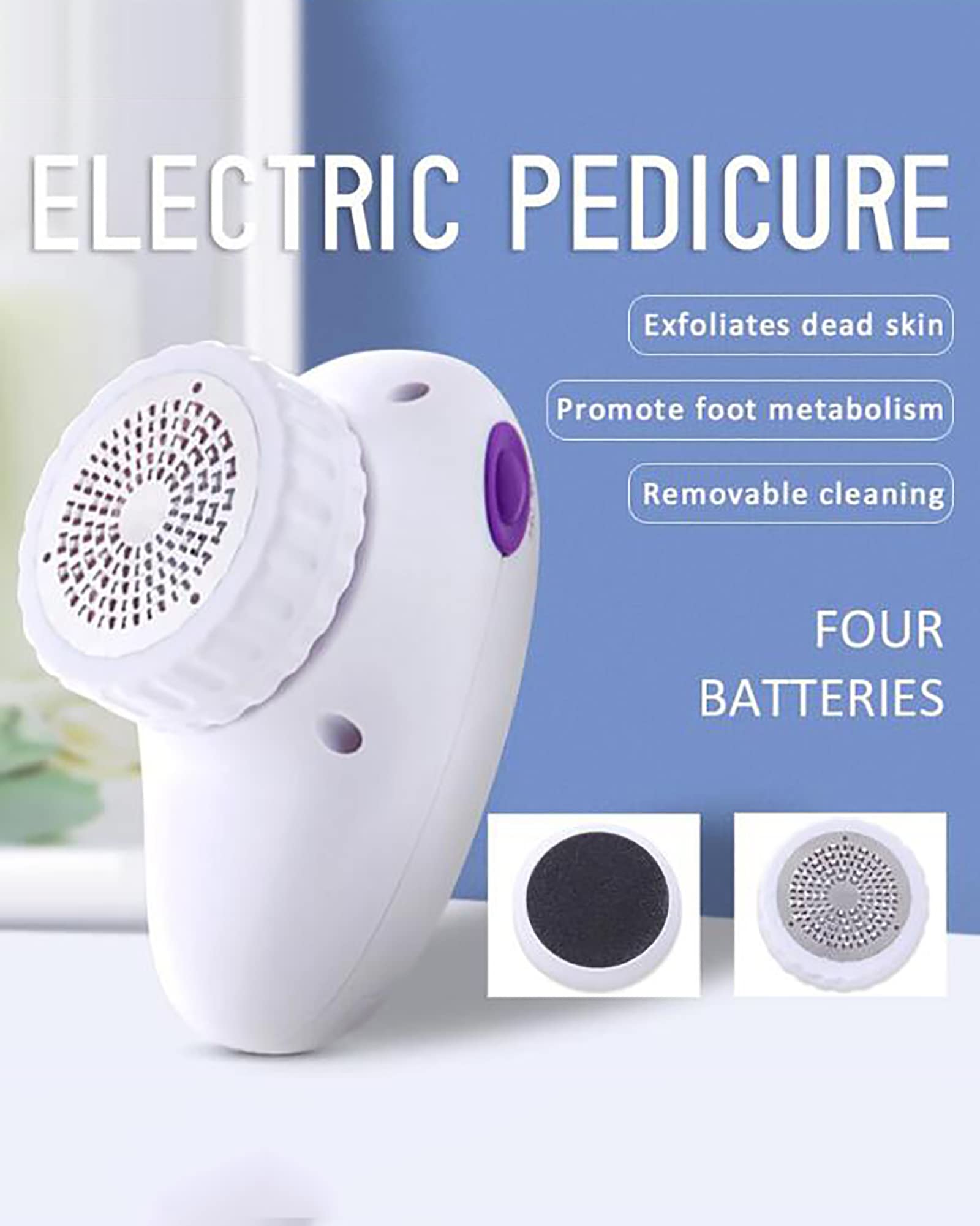 Lima eléctrica multifunción para pies y removedor de Callos, Amoladora de pies, Herramientas Profesionales de pedicura para Piel Seca Muerta/Agrietada
