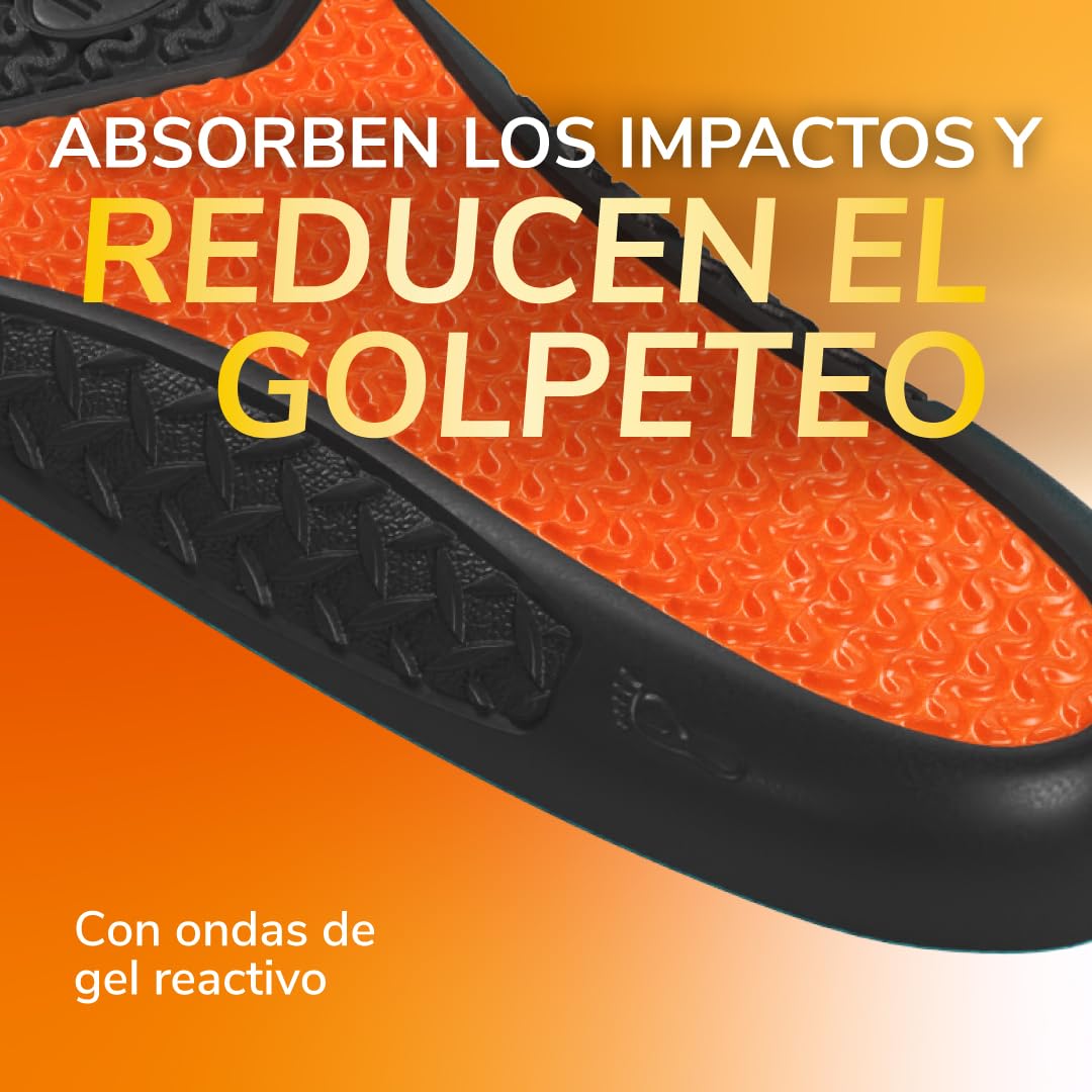 Scholl GelActiv Profesional Plantillas de Gel para Hombre Botas Zapatos Trabajo Comodidad Absorción Impactos Tecnología GelWave Talla 40-46.5