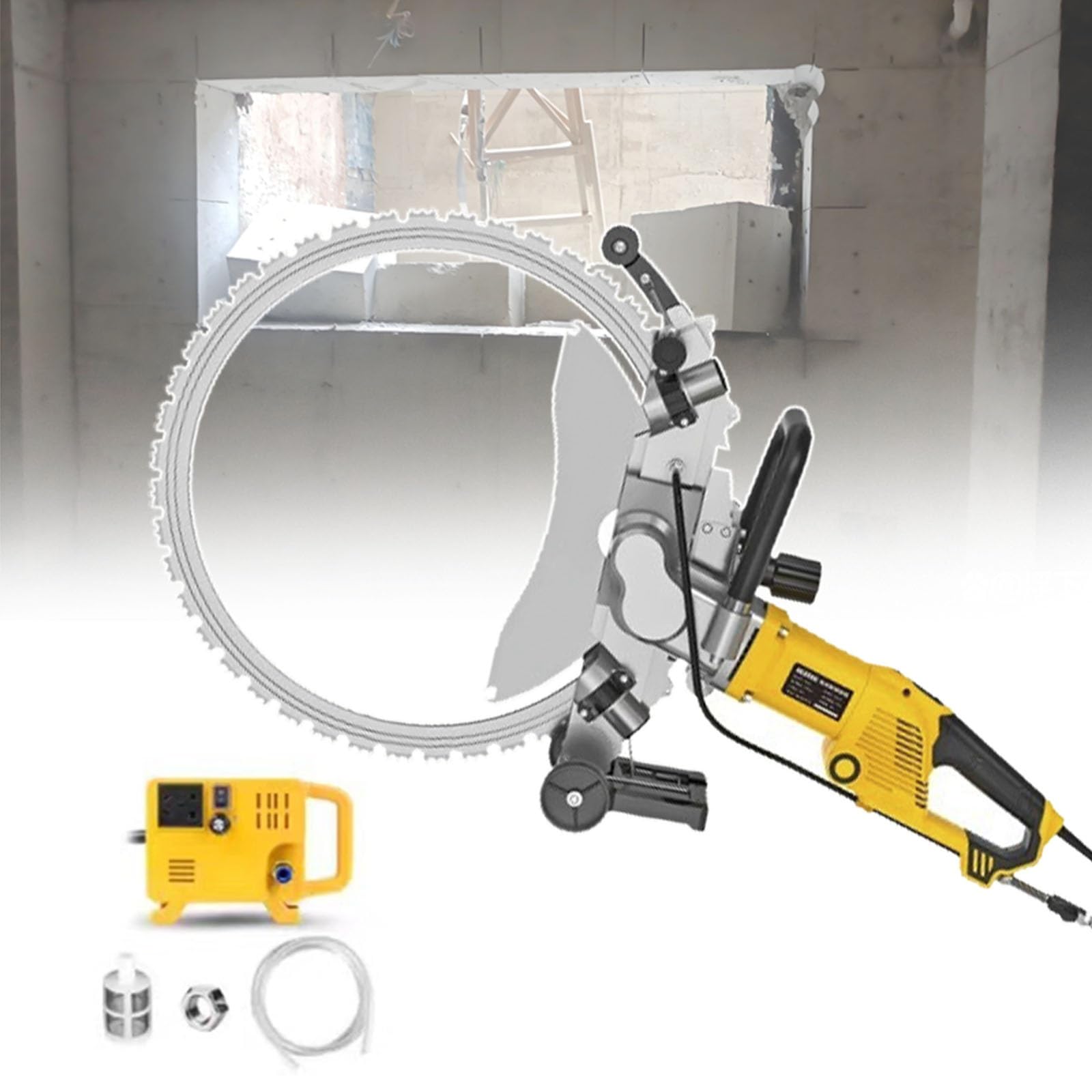 Sega circolare elettrica for calcestruzzo,macchina for il taglio di muri in calcestruzzo for impieghi gravosi, sega toroidale ad acqua con soppressione della polvere(AC8400)