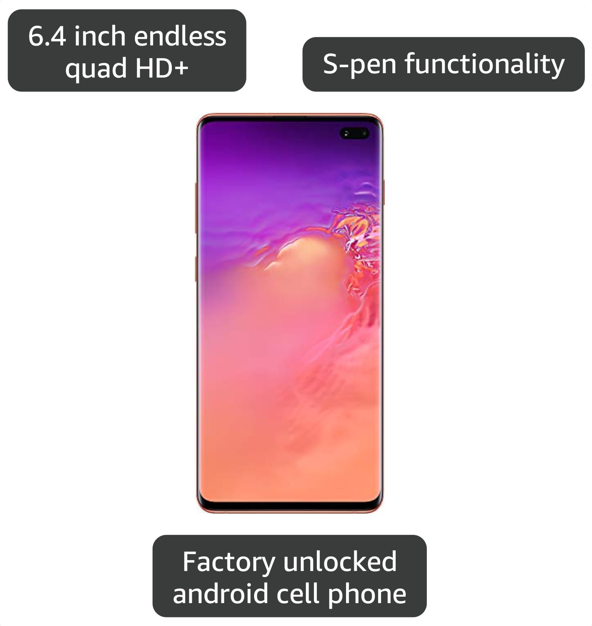 Amazon.com: Samsung Galaxy S10+ Factory Unlocked Android Cell