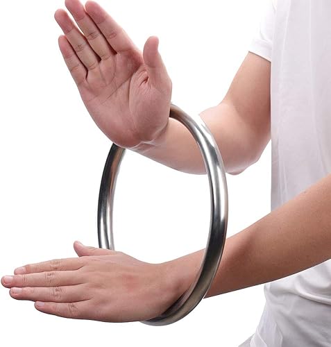 Miniatura 9 de HYOUT Anillo de acero inoxidable Wing Chun Yewen Sau Sticky Hand Strength Training Tsun Siu Lum Kung Fu Autodefensa