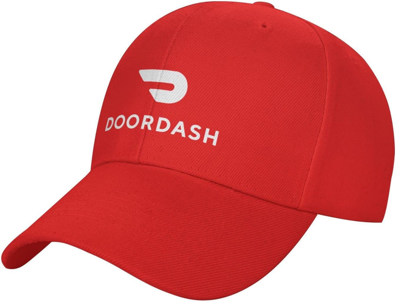Men'S & Women'S Casual Unique Print With Doordash Logo Adjustable Cool Sandwich Baseball Hat Red (Red1)