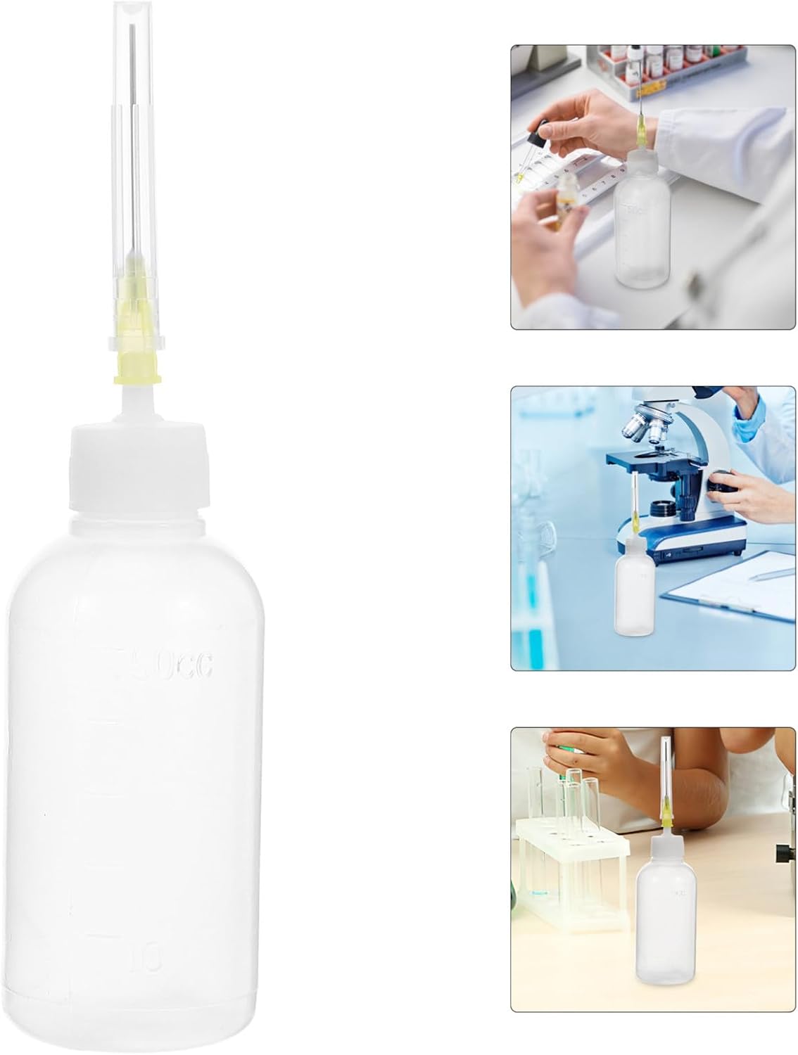 Homoyoyo 15pcs Needle Applicator Bottle 50ml Plastic and Stainless Steel | Precision Tip, Portable Squeeze Design, Handmade Projects and Craft Quilling