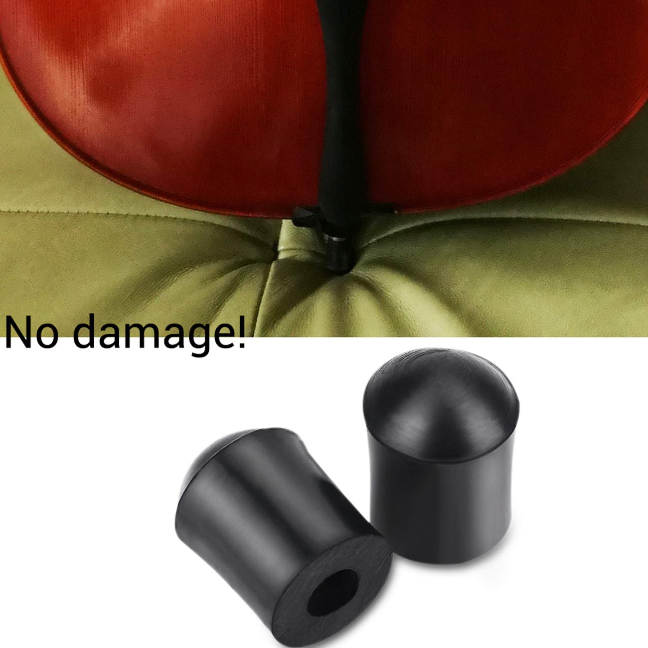 4 pcs Double Bass Endpin Rubber Tip Stopper Black Protector End Cap Instrument Cello Rubber Endpin Tip