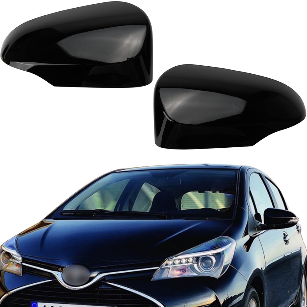 Cubierta de Espejo Retrovisor, Funda para Espejo de Coche Carcasa de Espejo Retrovisor de Coche Accesorios de Repuesto Compatible con Yaris