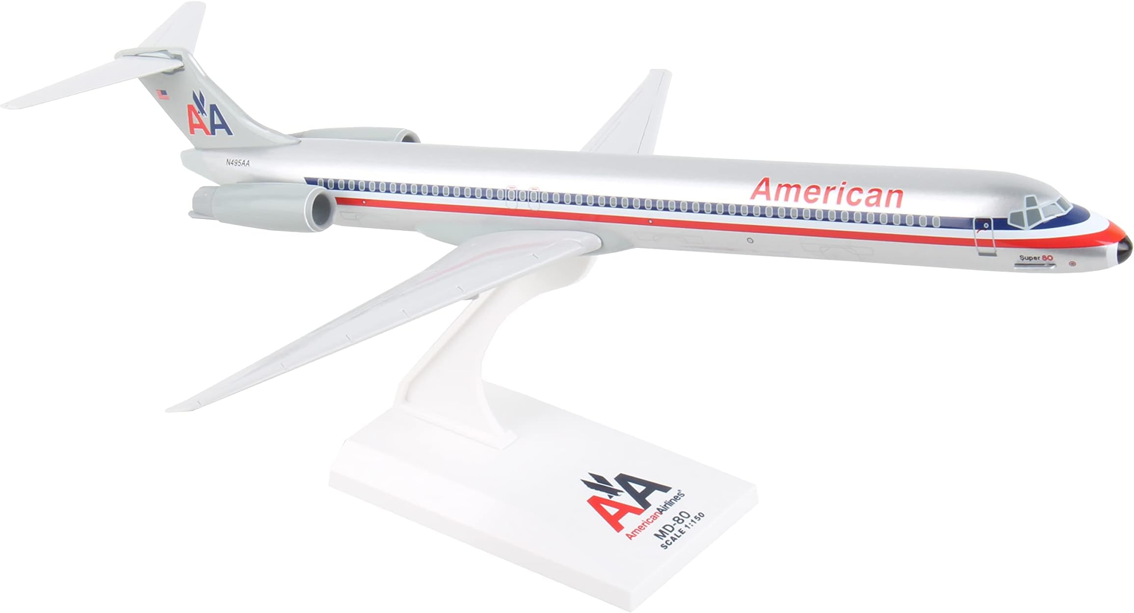 Daron Skymarks American Airlines MD-80 Old Livery Airplane Model Building Kit 1/150-Scale