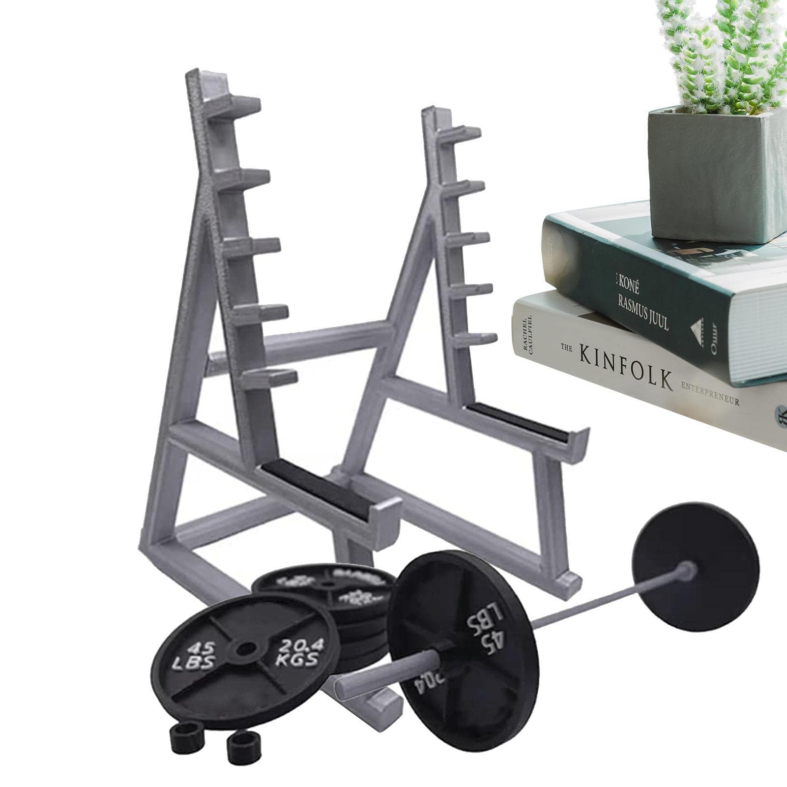 Portapenne Squat Rack - Design Palestra Con Bilancieri E Pesi, Per Scrivania, Ufficio O Casa, 16.3x12.7x10.8cm - Foto 6