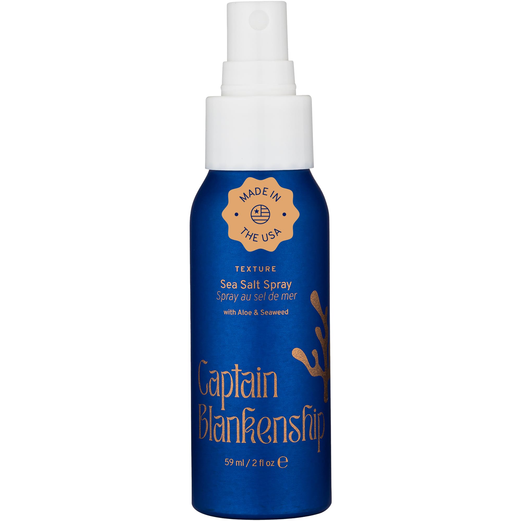 Texture Sea Salt Hair Spray, Texturizing and Volumizing Spray for Beachy Waves, Plant-Based, Cruelty-Free, Vegan, 2 oz